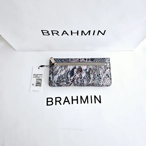 NWT Brahmin ICY PYTHON Ady Wallet
